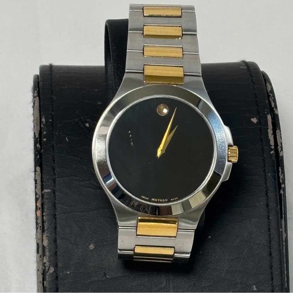 Movado Two-Tone Stainless Steel Watch with Black Dial - Picture 14 of 14